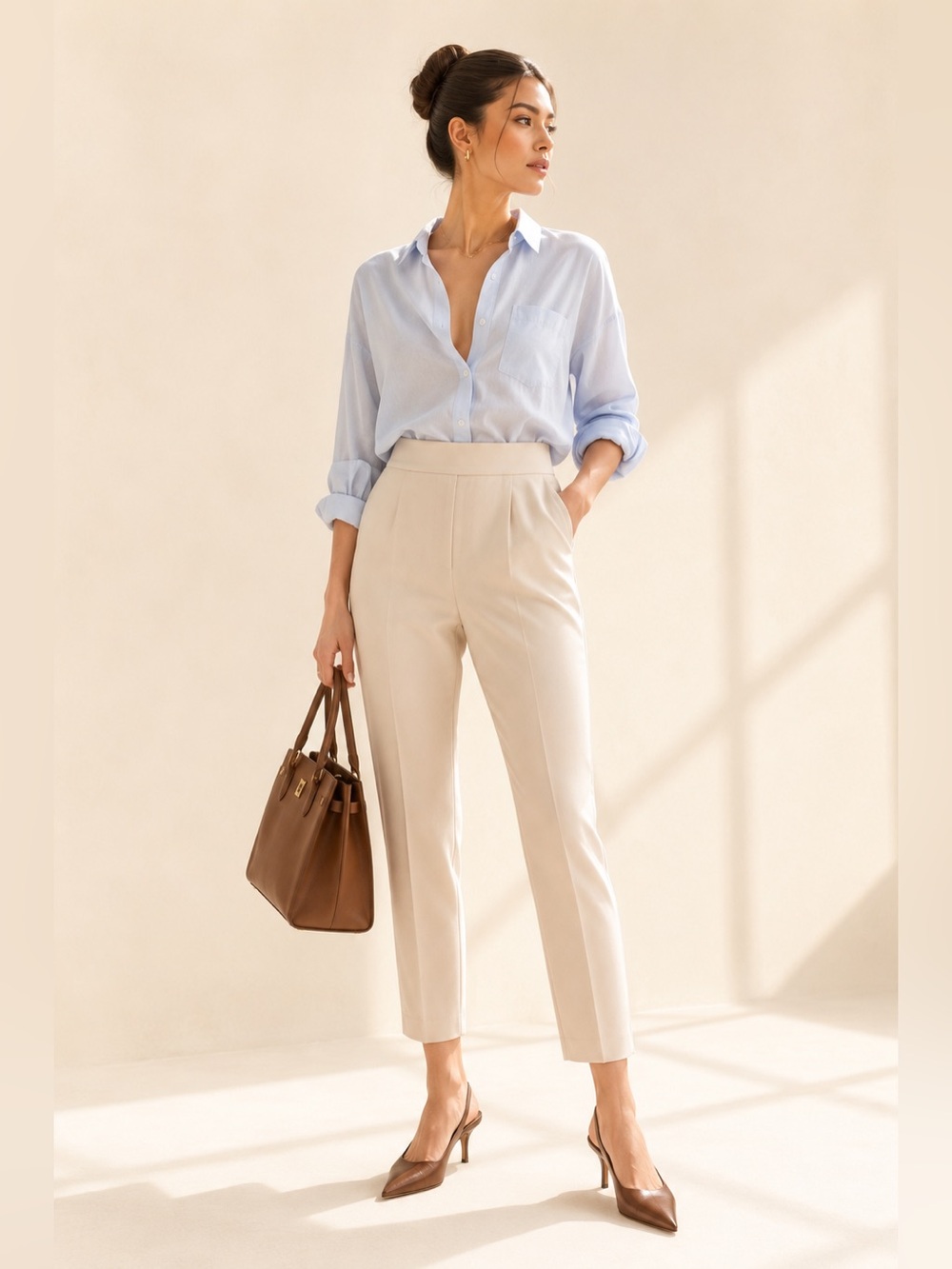 Aritzia Babaton Conan Mirror Crepe Ankle Pant Quiet Luxury NWT Size 4
